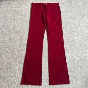 Y2k bcbggirls red low rise boot cut flare jeans